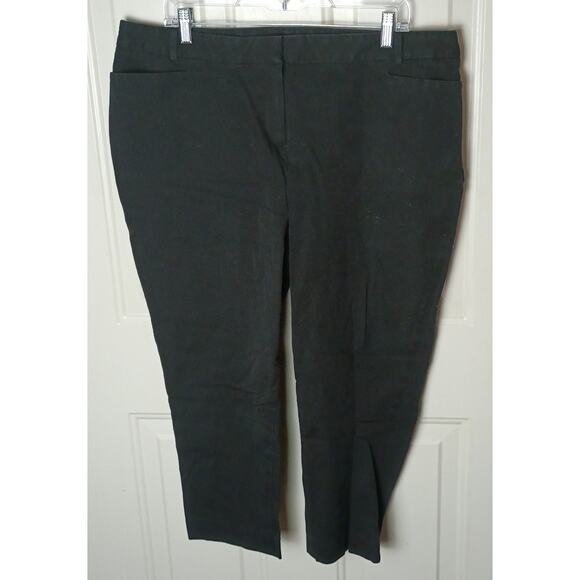 Lane Bryant Women 18 Black 4- Season Cotton Stretch Slim Capri Pants - Picture 3 of 7